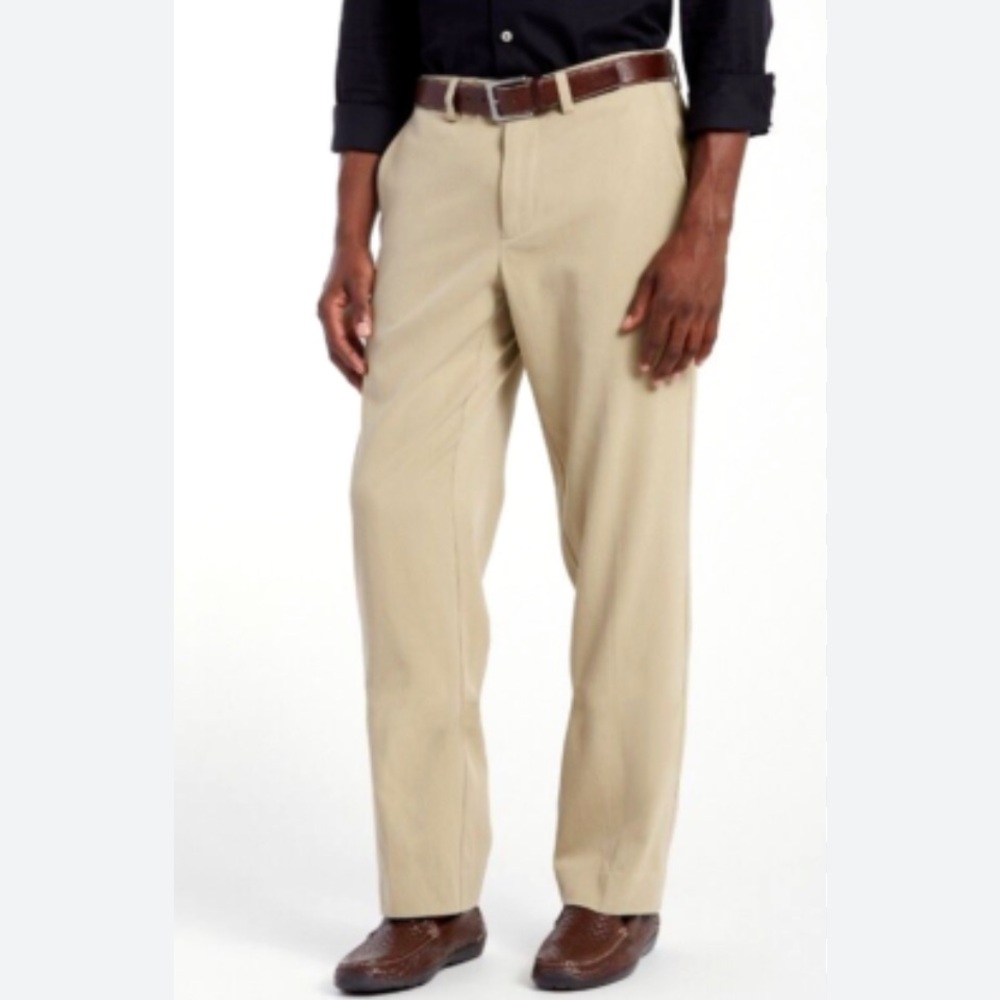 NWT Tommy Bahama Men's New St. Thomas Flat Front Silk Pants, Sisal, W38X32L